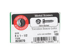HILLMAN No. 8 X 1-1/2 in. L Slotted Hex Washer Head Sheet Metal Screws 100 pk