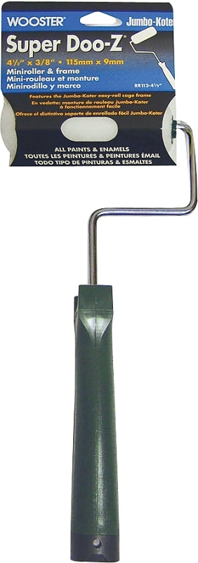 Wooster Jumbo-Koter Super Doo-Z RR113-4 1/2 Frame and Cover, 3/8 in Nap, Fabric Cover, Sher-Grip Handle