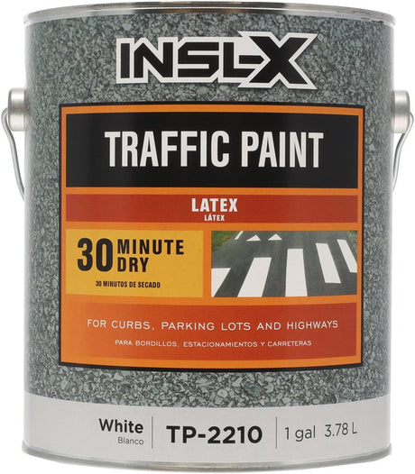 Insl-X TP2210099-01 Traffic Marking Paint, Flat, White, 1 gal, Can, Pack of 4