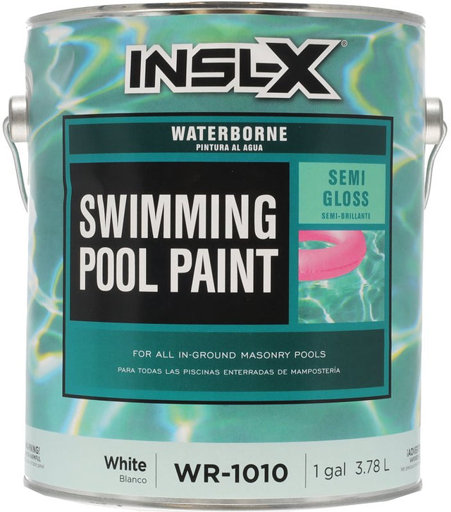 Insl-X WR101009201 Swimming Pool Paint, Acrylic, Semi-Gloss, White, 1 gal Can, Pack of 2