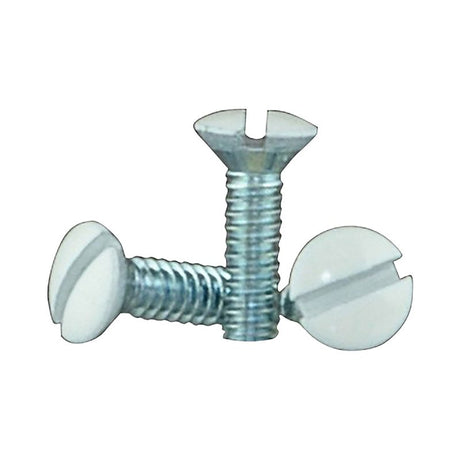 WALLPLATE SCREW WHT NO6X1/2IN