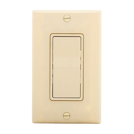 Eaton Wiring Devices 7500 Series 7501V Rocker Switch, 15 A, 120/277 V, Lead Wire Terminal, Ivory