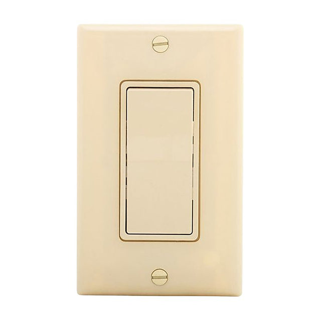 Eaton Wiring Devices 7500 Series 7501V Rocker Switch, 15 A, 120/277 V, Lead Wire Terminal, Ivory
