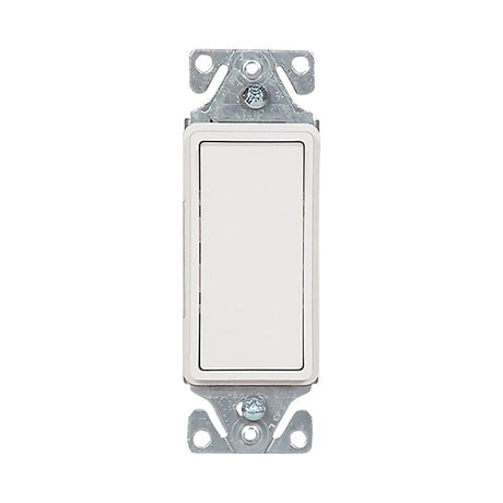 Eaton Wiring Devices 7500 Series 7501W Rocker Switch, 15 A, 120/277 V, SPST, Lead Wire Terminal, White, 1-Phase