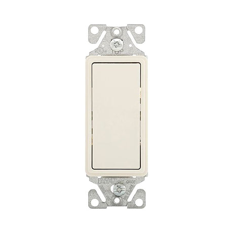 Eaton 7503 Series 7503LA 3-Way Decorator Rocker Switch, 15 A, 120/277 V, 3-Way, Back Wire, Push Wire Terminal