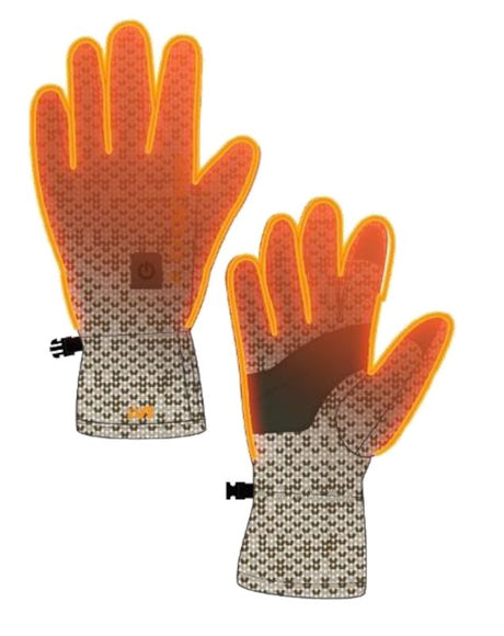 Muddy Nucleus Series HT-MGLV-CL-L Midweight Heated Gloves, L, Polyester, Brown Clay