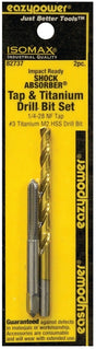 Eazypower 82737 Tap and Drill Set, 1/4-28 Thread, Titanium
