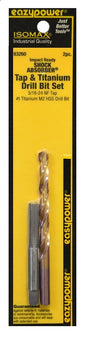 Eazypower 83260 Tap and Drill Set, 5/16-24 Thread, UNF Thread, Straight Flute, HSS