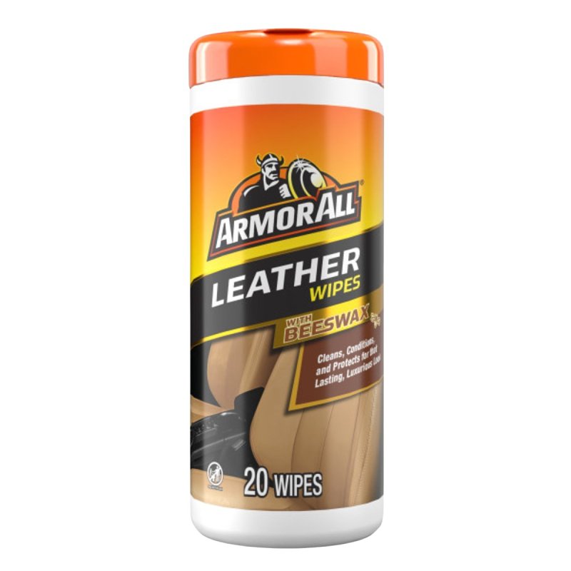 Armor All AWLCBXC-20-1USLT Leather Care with Beeswax, Characteristic, Effective to Remove: Dirt, Soil, 20 -Wipes