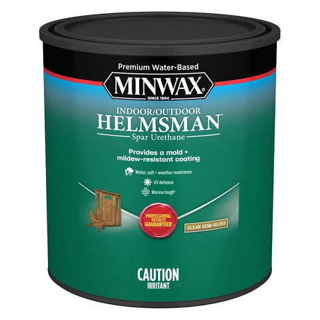 Minwax Helmsman CM4305004 Spar Urethane Varnish, Semi-Gloss, Clear, 946 mL, Pack of 4