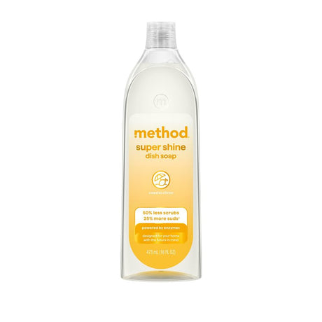 method Super Shine 11296 Dish Soap, 16 oz Bottle, Liquid, Coastal Citron