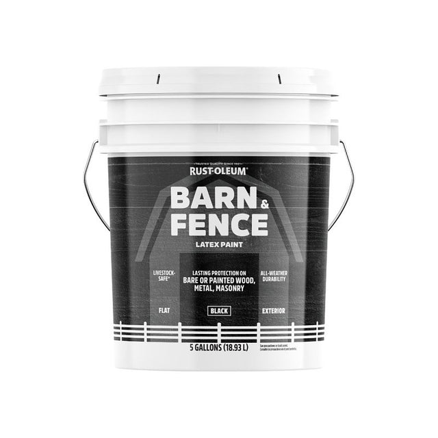 BARN & FENCE PAINT FLT BLK 5GA