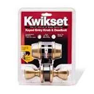 Kwikset 695T 5CP6ALRCSK6 Combination Lockset, Knob Handle, Tylo Design, Antique Brass, 3 Grade