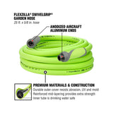 Legacy Flexzilla SwivelGrip 5/8 in. D X 25 ft. L Medium Duty Premium Grade Garden Hose