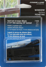 Prime-Line F 2532 Sliding Window Sash Lock, 2-1/2 in L x 23/32 in W Backplate, 2-1/4 in L Handle, Zinc, Painted