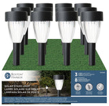 Boston Harbor 27088 Solar Stake Light, Ni-MH Battery, AA Battery, 1-Lamp, LED Lamp, Metal/Plastic Fixture, Black, Pack of 12
