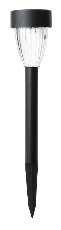 Boston Harbor 27088 Solar Stake Light, Nickel-Metal Hydride Battery, AA Battery, 1-Lamp, LED Lamp, Black, Pack of 12