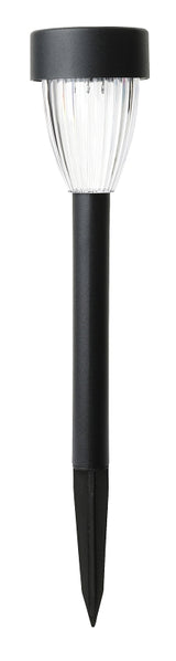 Boston Harbor 27088 Solar Stake Light, Nickel-Metal Hydride Battery, AA Battery, 1-Lamp, LED Lamp, Black, Pack of 12