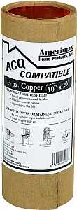 Amerimax 85067 Flashing Roll, 20 ft OAL, 10 in OAW, Copper