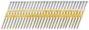 Senco KD28ASBS Series Collated Nail, Plastic Strip Collation, 3-1/4 in L, Steel, Galvanized, Full Round Head