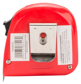 Vulcan 62-7.5X25-R Rule Tape, 25 ft L Blade, 1 in W Blade, Steel Blade, ABS Plastic Case, Red Case, Pack of 24