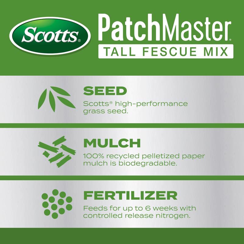 Scotts PatchMaster Tall Fescue Grass Sun or Shade Grass Spot Repair Mix 10 lb
