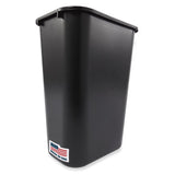Rubbermaid Deskside 10.25 gal Black Resin Rectangle Trash Can, Pack of 12