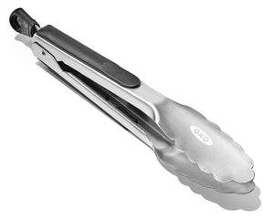 Oxo 28481 Locking Tong, 9 in L, Stainless Steel, Black, Dishwasher Safe