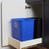 United Solutions 7 gal Blue Plastic Recycling Bin, Pack of 12