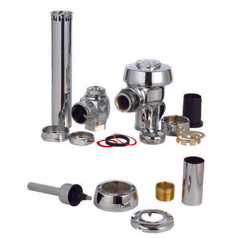 Sloan Royal Flush Valve Silver Polished Chrome Brass