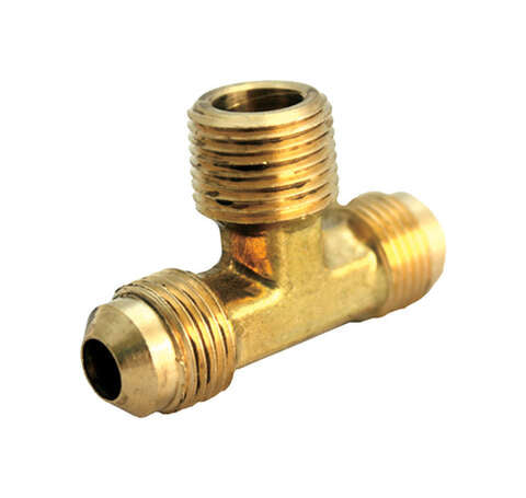 JMF Company 3/8 in. Flare X 3/8 in. D Flare Brass Reducing Tee, Pack of 5
