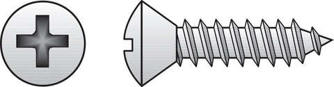 HILLMAN No. 10 X 3 in. L Phillips Oval Head Sheet Metal Screws 50 pk
