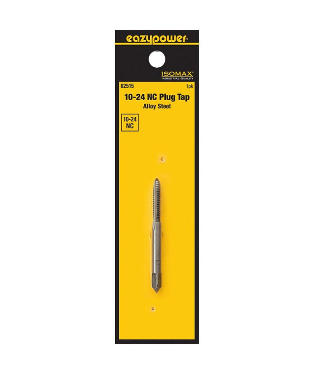 Isomax 82515 Machine Screw Tap, #10-24 Thread, NC Thread, Plug Chamfer, Tungsten Steel
