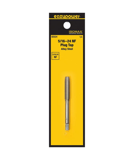 Isomax 82524 Fractional Tap, 5/16-24 Thread, NF Thread, Plug Chamfer, Tungsten Steel