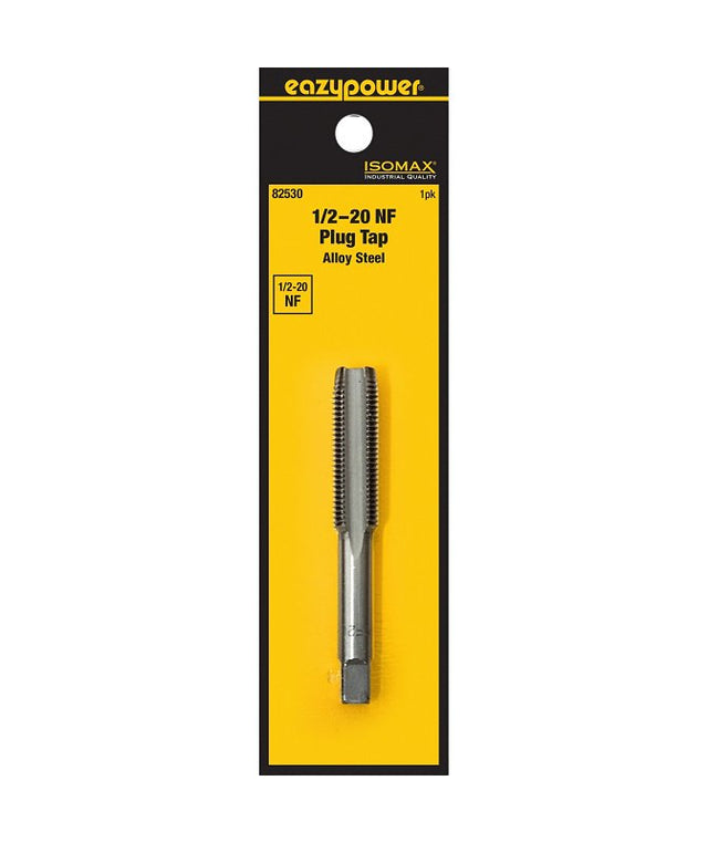 Isomax 82530 Fractional Tap, 1/2-20 Thread, NF Thread, Plug Chamfer, Tungsten Steel