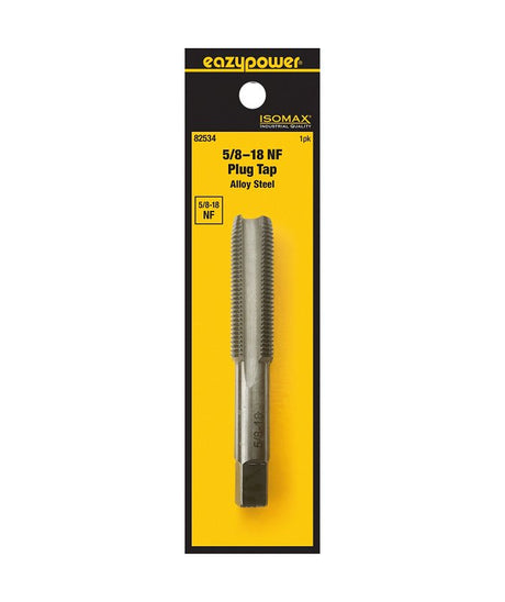 Isomax 82534 Fractional Tap, 5/8-18 Thread, NF Thread, Plug Chamfer, Tungsten Steel