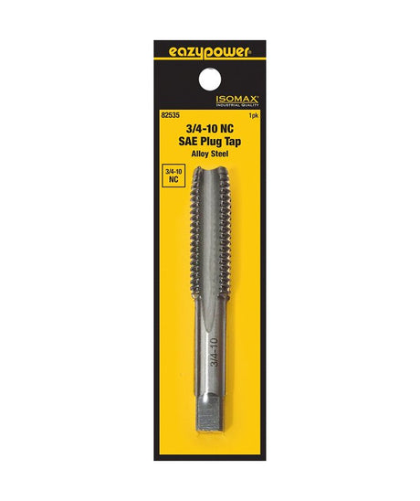 Isomax 82535 Fractional Tap, 3/4-10 Thread, NC Thread, Plug Chamfer, Tungsten Steel