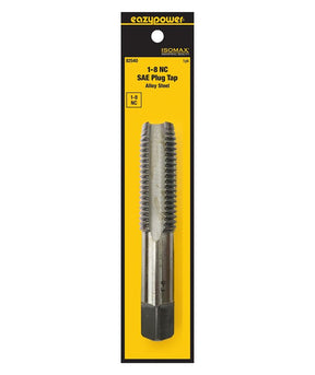 Isomax 82540 Fractional Tap, #1-8 Thread, NC Thread, Plug Chamfer, Tungsten Steel