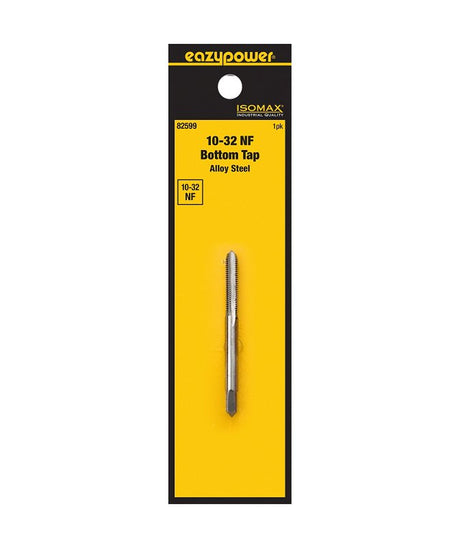 Isomax 82599 Machine Screw Tap, #10-32 Thread, NF Thread, Bottom Chamfer, Tungsten Steel