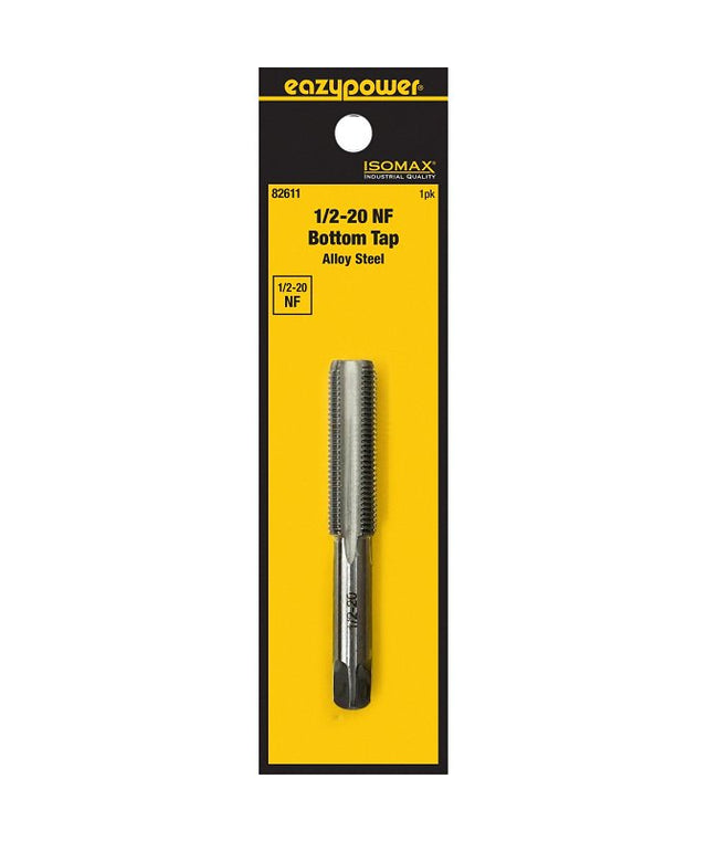 Isomax 82611 Fractional Tap, 1/2-20 Thread, NF Thread, Bottom Chamfer, Tungsten Steel