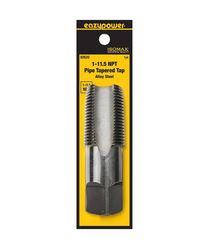 Isomax 82620 Pipe Tap, 1-11-1/2 Thread, NPT Thread, Taper Point, Tungsten Steel