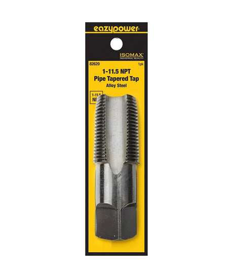 Isomax 82620 Pipe Tap, 1-11-1/2 Thread, NPT Thread, Taper Point, Tungsten Steel