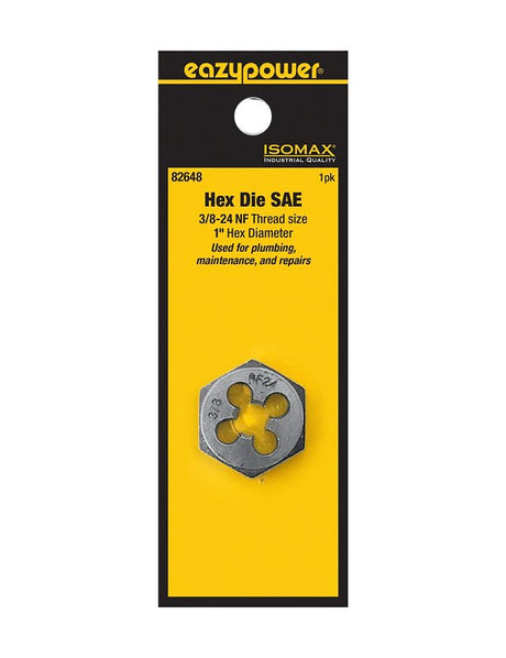 Isomax 82648 Fractional Die, 3/8-24 Thread, NF Thread