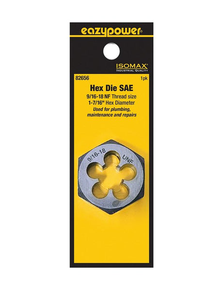 Isomax 82656 Threading Die, 9/16-18 Thread, UNF Thread
