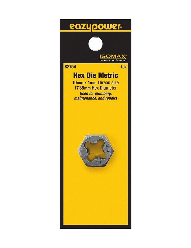 Isomax 82754 Plug Die, M10x1 Thread, Metric Thread