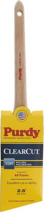 Purdy Clearcut Dale 144080125 Paint Brush, 2-1/2 in W, Angled Brush, 2-11/16 in L Bristle, Nylon/Polyester Bristle