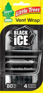 Little Trees Vent Wrap CTK-52731-24 Air Freshener Pack, Paper, Black Ice, Pack of 4