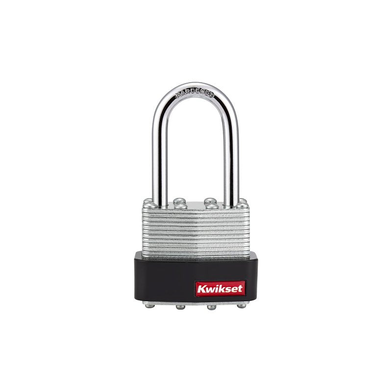 Kwikset 90260-104 Padlock, Keyed Different Key, 0.24 in Dia Shackle, 1-1/2 in H Shackle, Steel Shackle, 1-9/16 in W Body