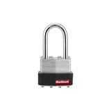 Kwikset 90260-104 Padlock, Keyed Different Key, 0.24 in Dia Shackle, 1-1/2 in H Shackle, Steel Shackle, 1-9/16 in W Body