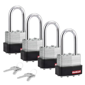Kwikset 90260-106 Padlock, Keyed Different Key, 0.24 in Dia Shackle, 1-1/2 in H Shackle, Steel Shackle, 1-9/16 in W Body
